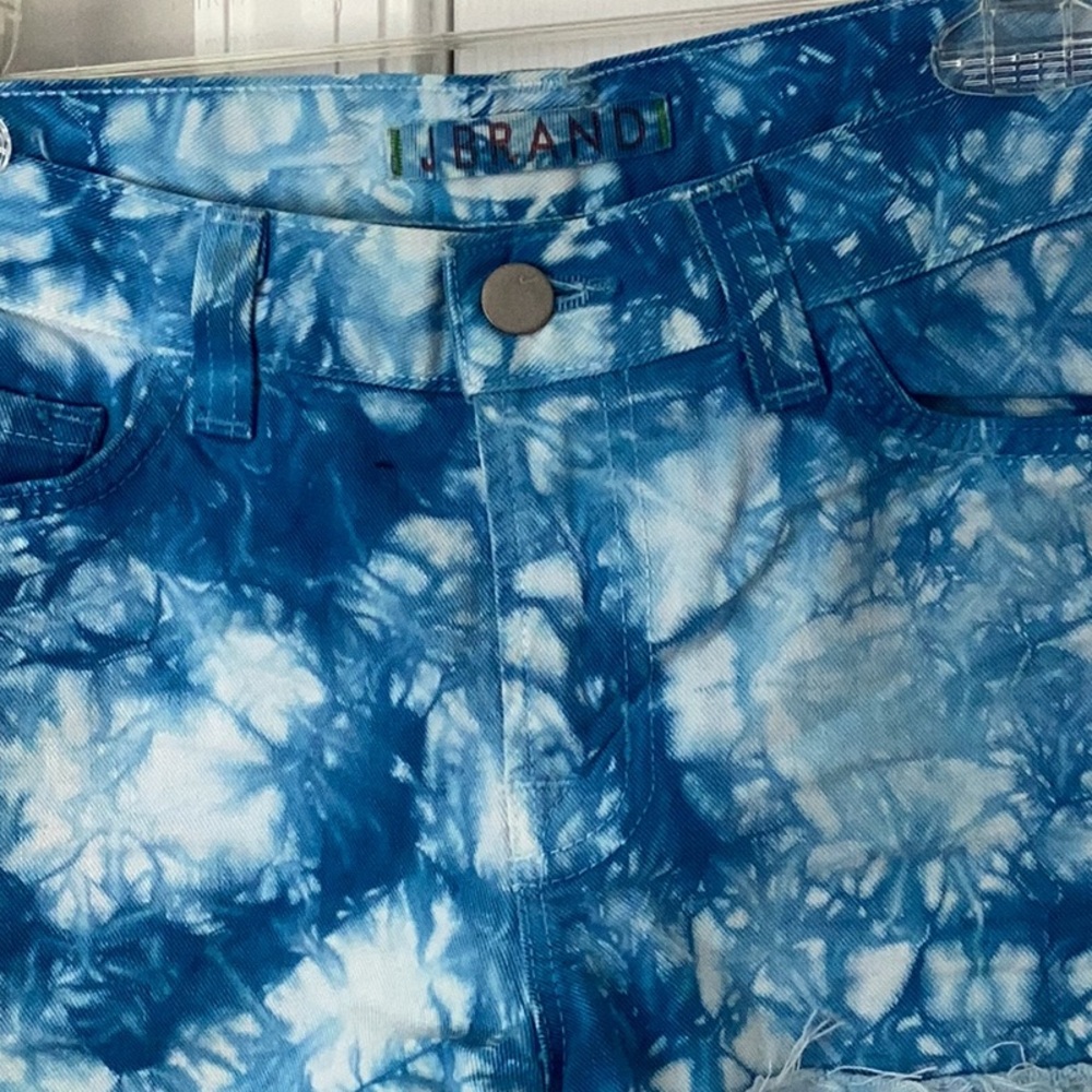 Womens J Brand blue tie dye jean shorts